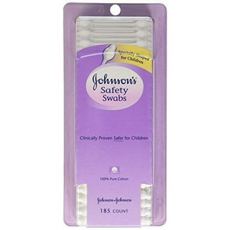 Johnson's Safety Swabs 100% Cotton 185 Swabs
