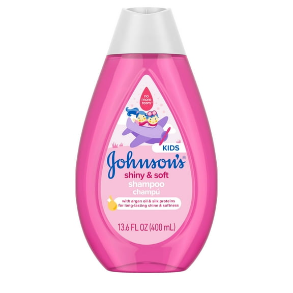 Johnson's Shiny & Soft Kids' Shampoo, Argan Oil, 13.6 fl. oz