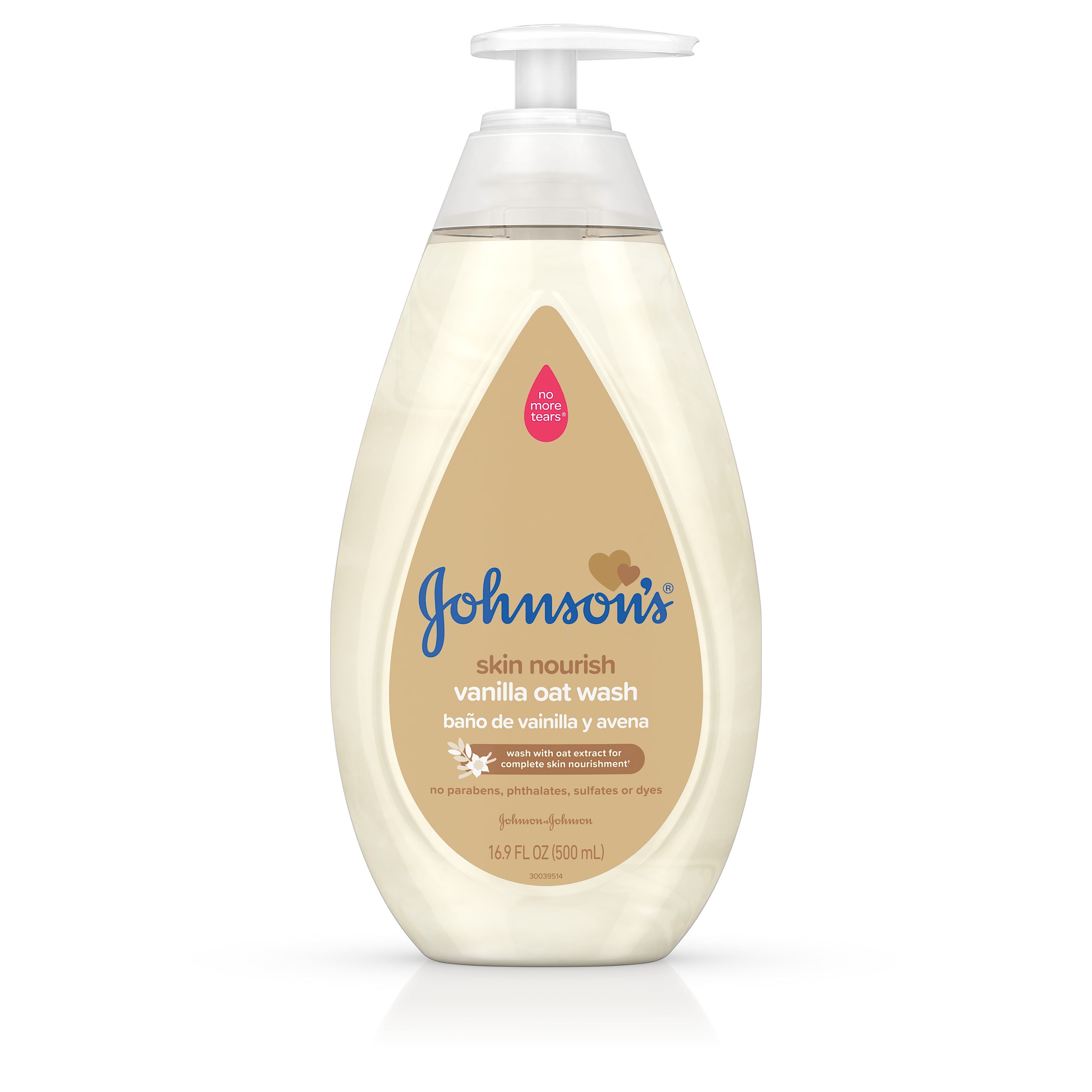Johnson's Skin Nourish Baby Wash With Vanilla & Oat Extract, 16.9 fl oz
