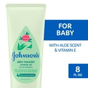 Johnson's Skin Nourish Creamy Oil + Aloe Scent & Vitamin E, 8 fl. oz
