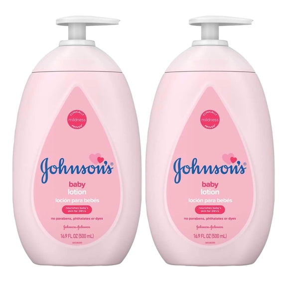 Johnsons Baby Lotion 16.9 Ounce Pump 500ml 2 Pack