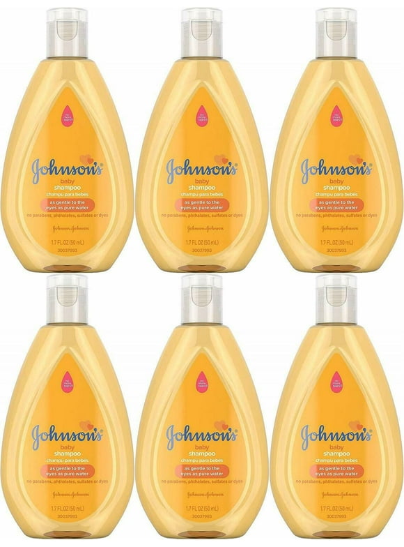Johnsons Baby Shampoo with Gentle Tear Free Formula, Travel Size, 1.7 fl. oz.. 6 pk.