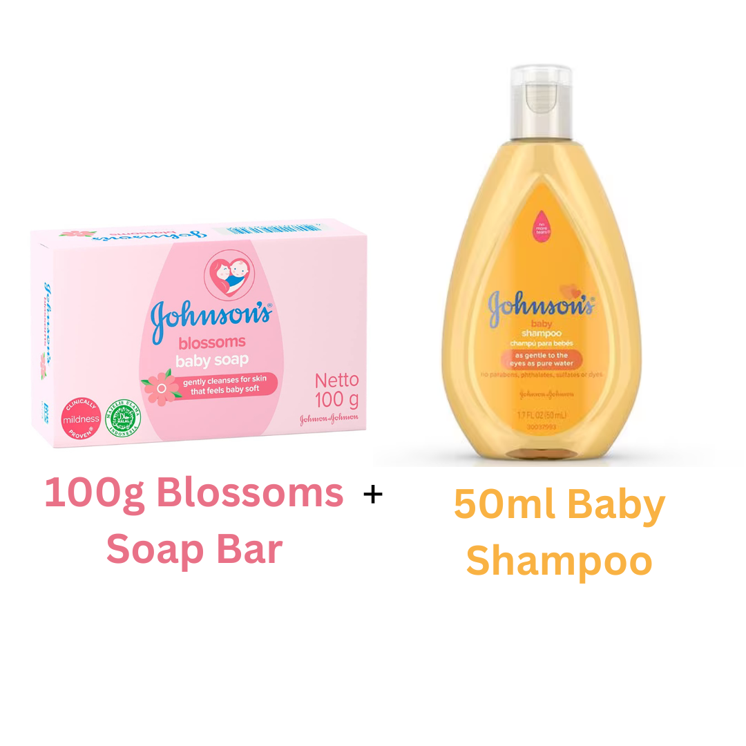 Johnsons Baby Soap 100g & Baby Shampoo 50ml Offer 2pk Travel Size