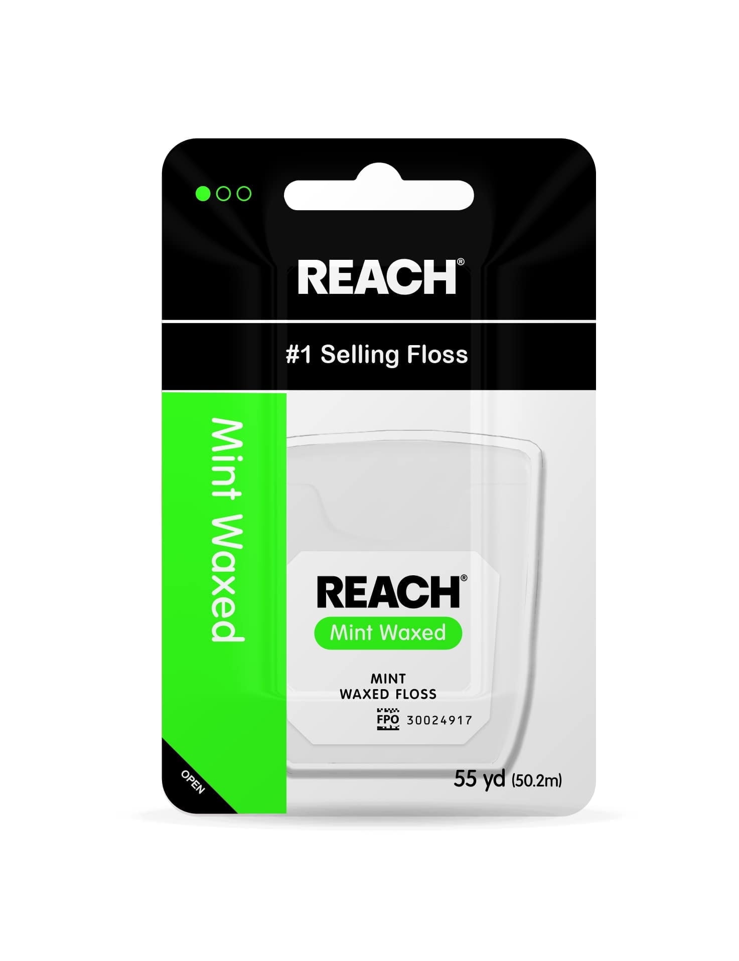 REACH Mint Waxed Dental Floss (Pack of 48)