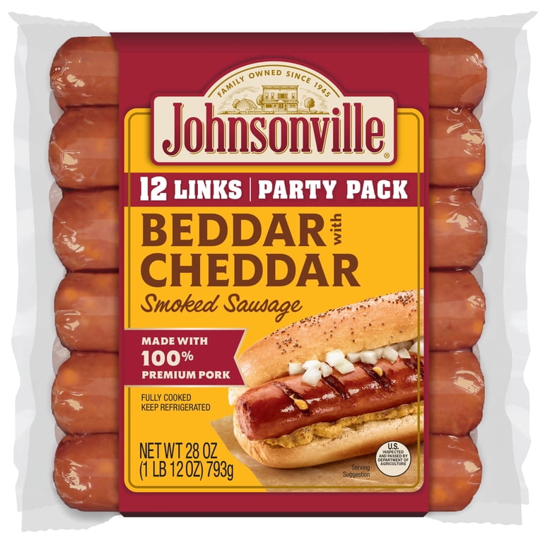 Johnsonville Beddar with Cheddar Smoked Sausage, 12 Links, 1 lb 12
