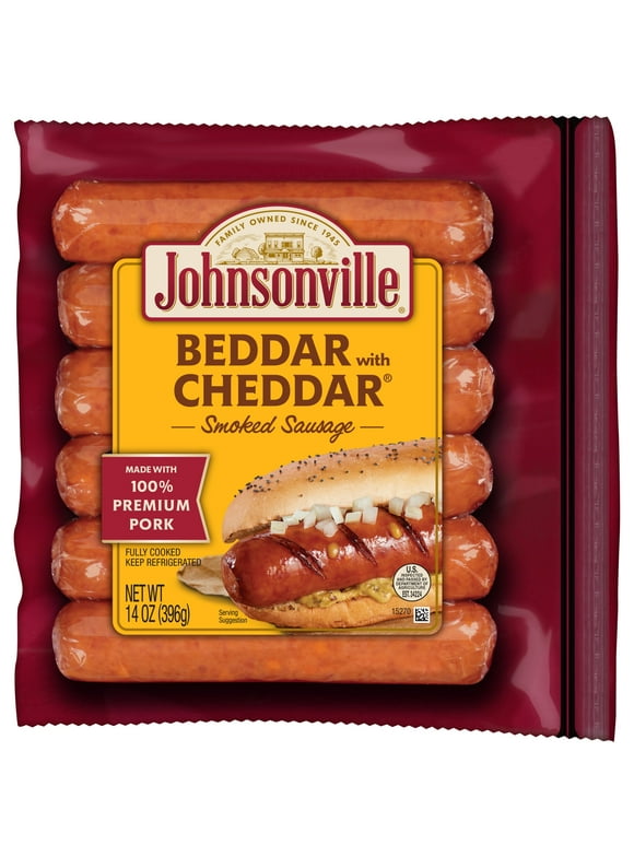 Johnsonville Beddar With Cheddar Smoked Sausage, 6 Links, 14 oz