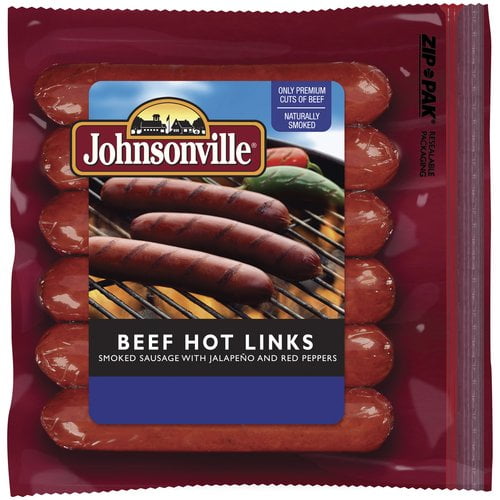 Johnsonville Beef Hot Sausage Link 14 Oz - Walmart.com