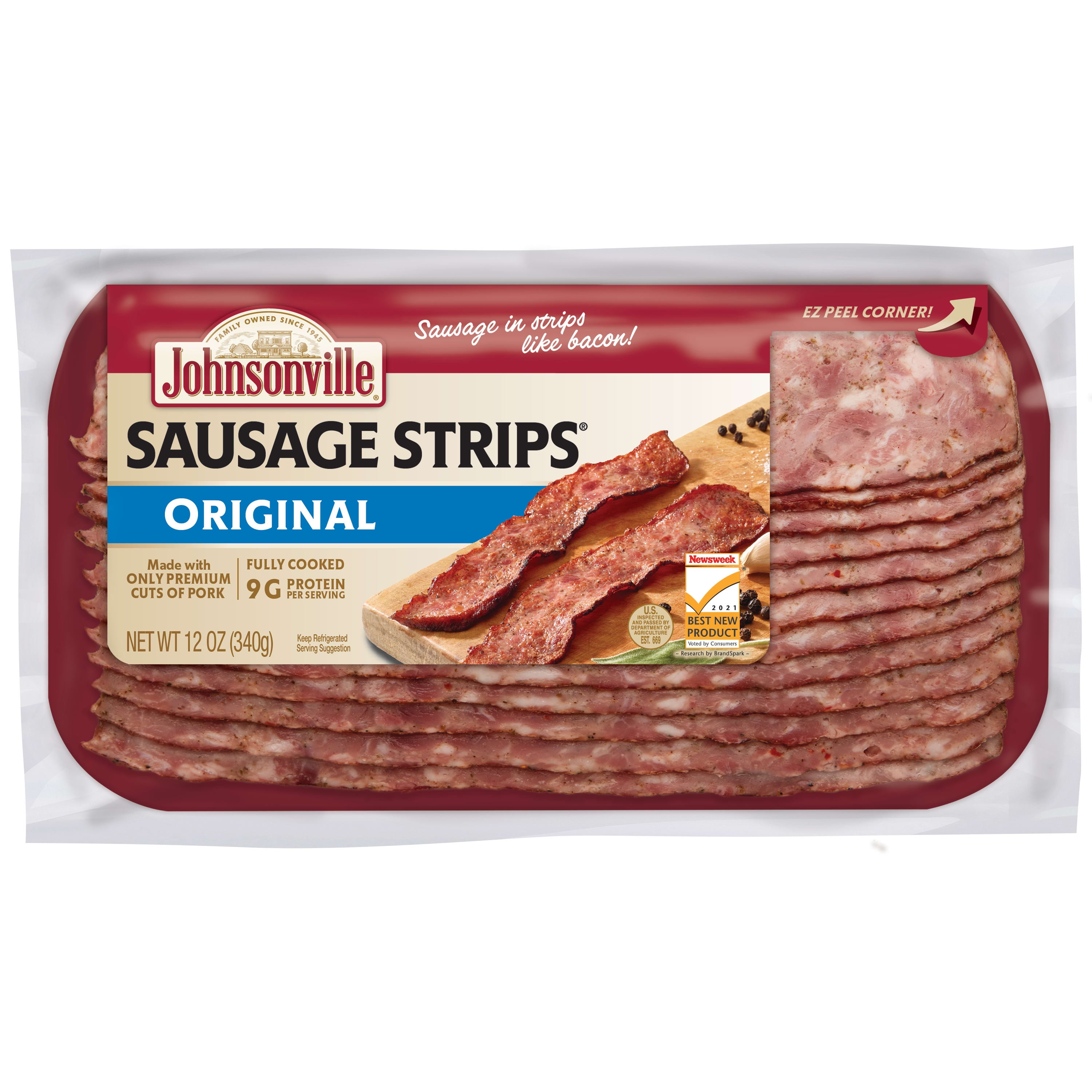 Johnsonville Cooked Original Pork Sausage Strips 12 oz