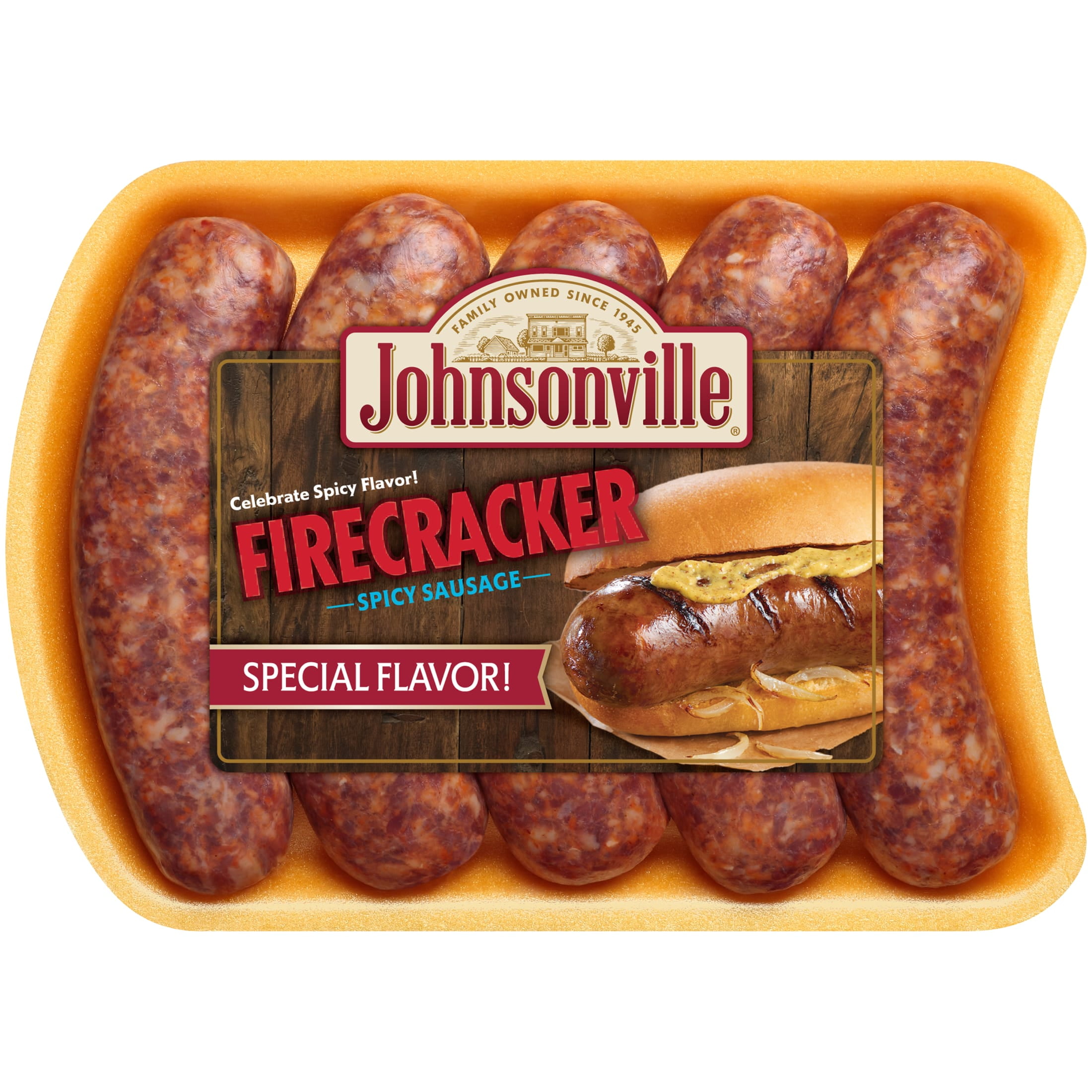 Johnsonville Firecracker Spicy Pork Sausage Links, 19 oz, 5 Count Tray