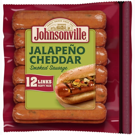 Johnsonville Jalapeno & Cheddar Smoked Sausage, 12 Links, 1 lb 12 oz, Refrigerated