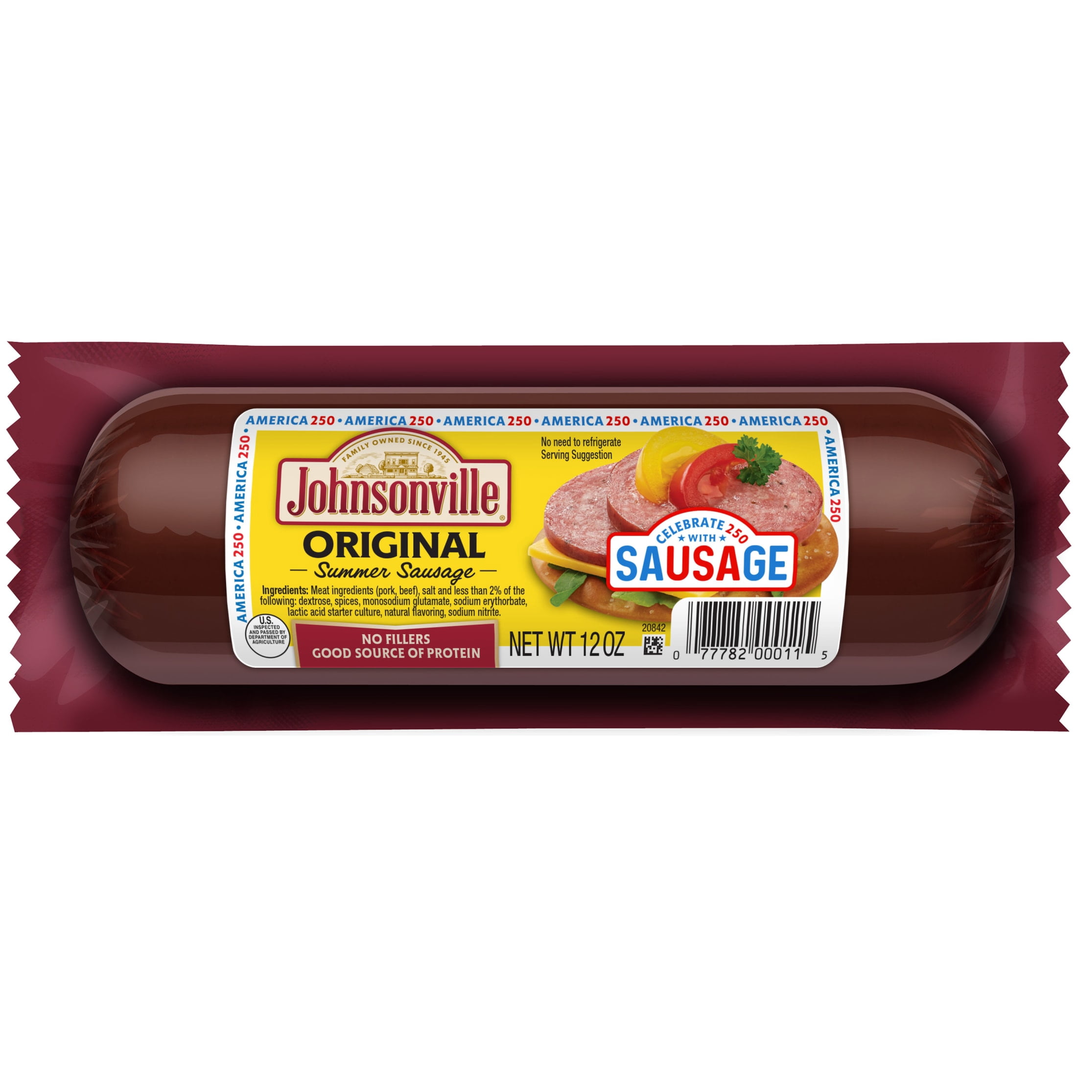 Johnsonville Original Smoked Summer Sausage, 12 oz