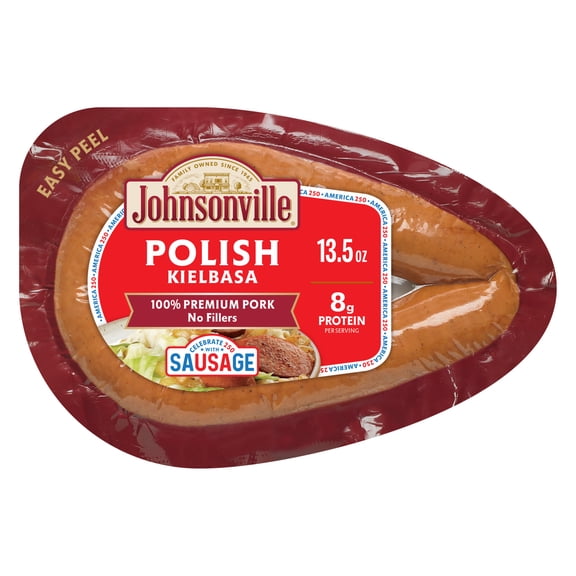 Johnsonville Polish Kielbasa Smoked Rope Pork Sausage, 13.5 oz, Refigerated