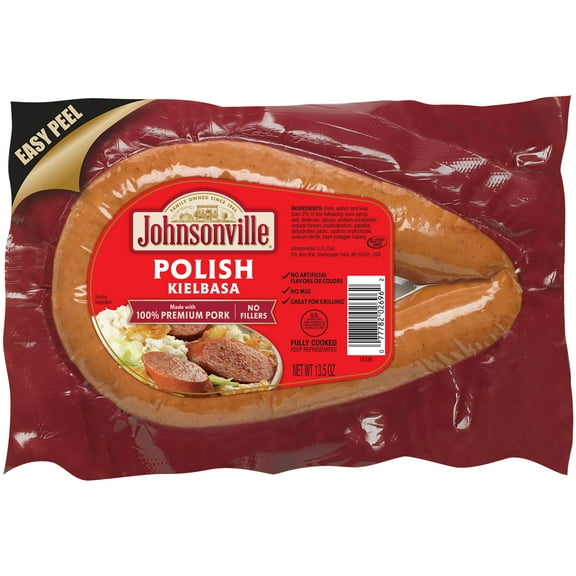 Johnsonville Polish Kielbasa Smoked Rope Pork Sausage, 13.5 oz, Refigerated