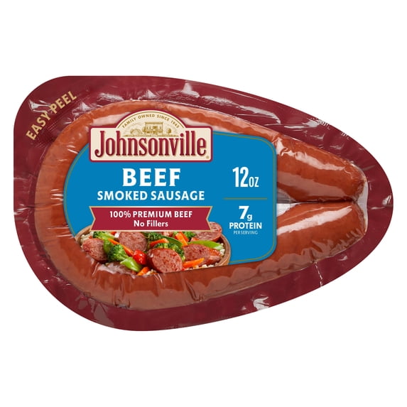 Johnsonville Smoked Beef Rope Sausage 12oz Package