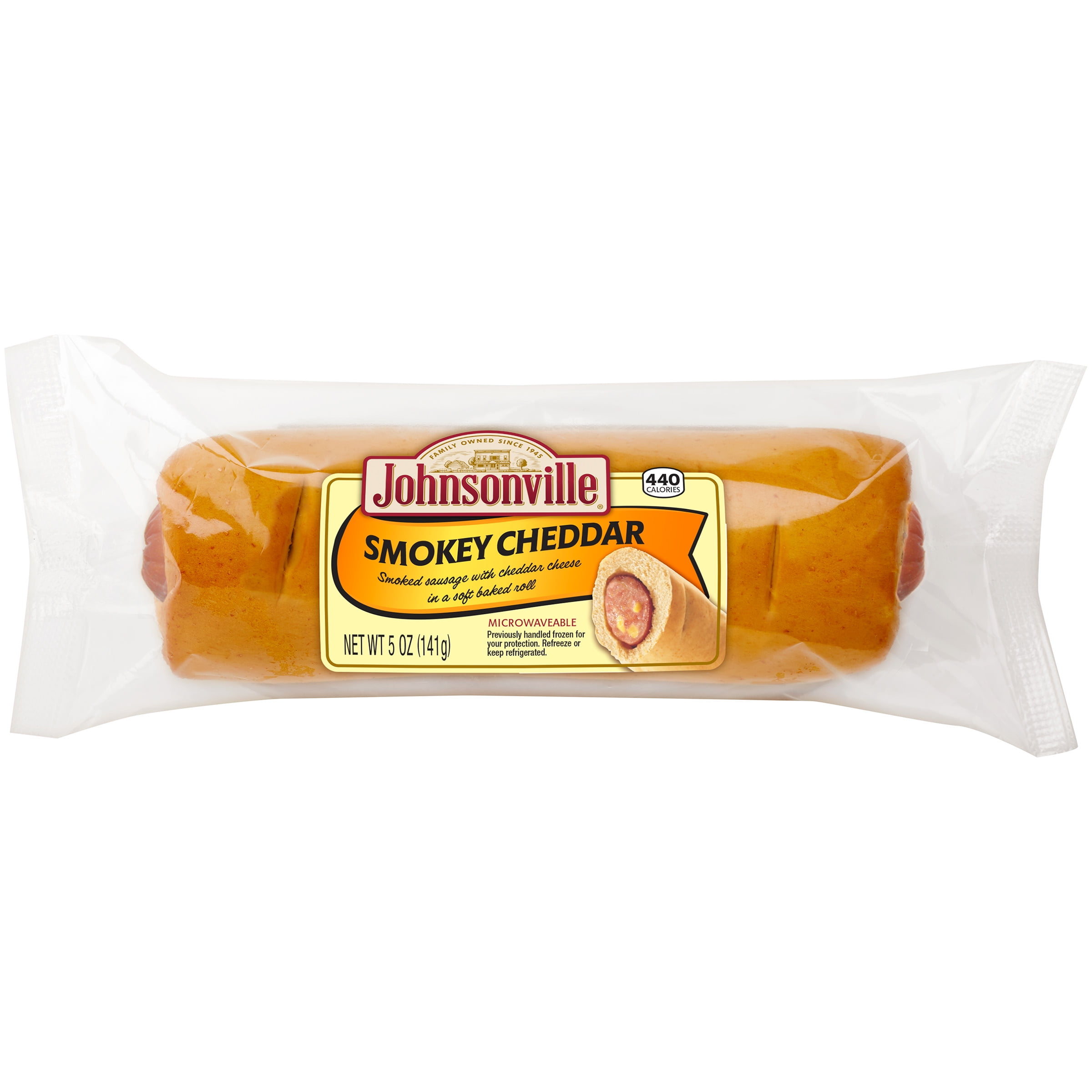 Johnsonville Smokey Cheddar Sausage in a Soft Baked Roll, Grab 'n' Go