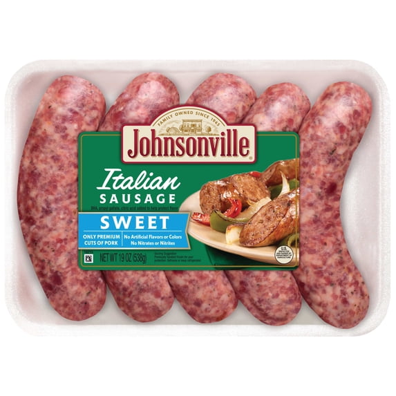 Johnsonville Sweet Italian Pork Sausage Links, 19 oz (5 Count) Refrigerated