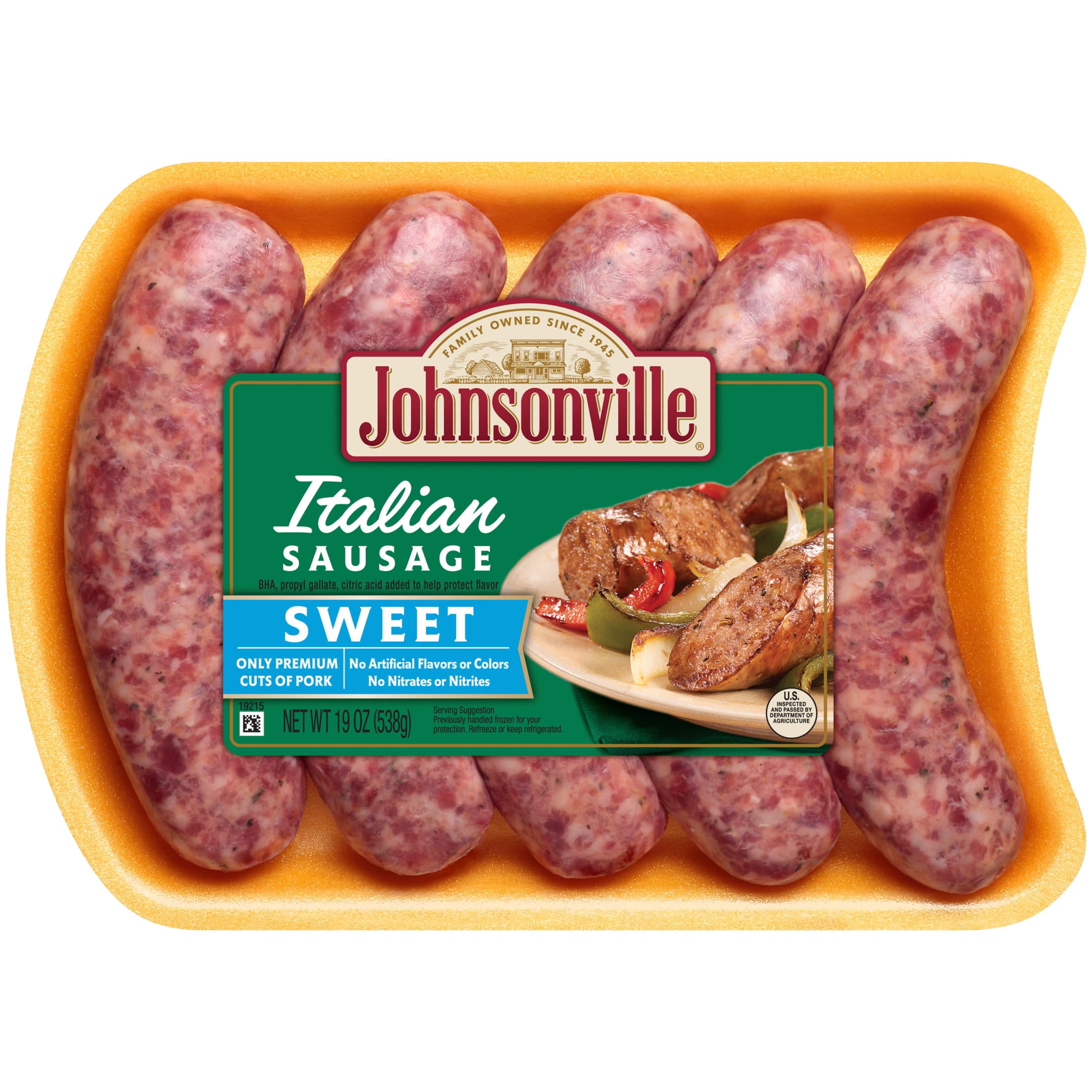 Johnsonville Sweet Italian Pork Sausage Links, 19 oz  (5 Count)  Refrigerated