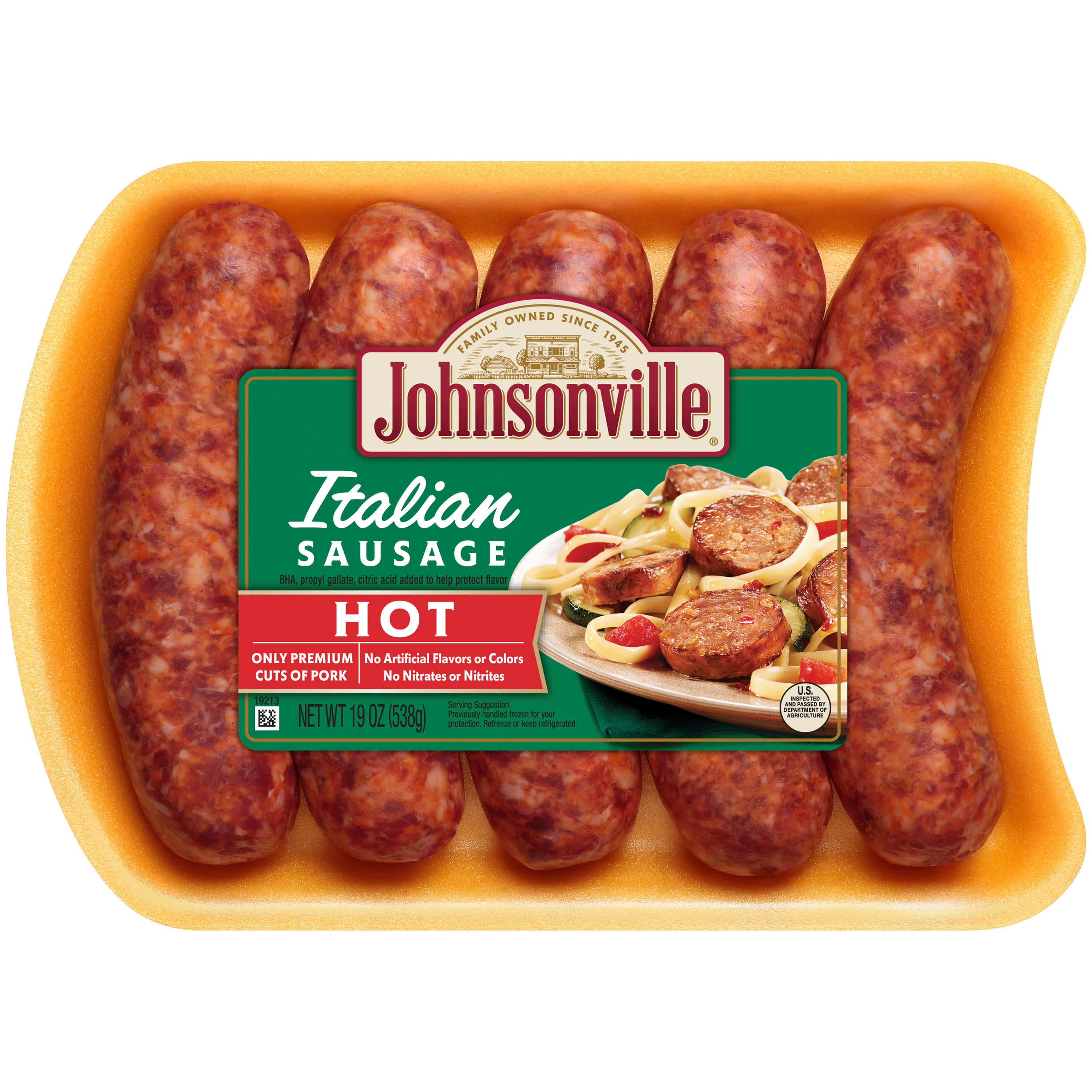 Perri Hot Italian Ground Pork Sausage, 1 lb Tray