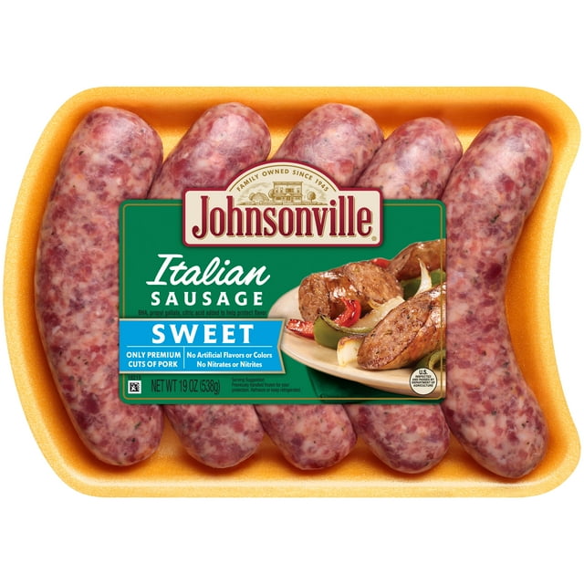 Johnsonville Uncooked Natural Casing Sweet Italian Pork Sausage Links