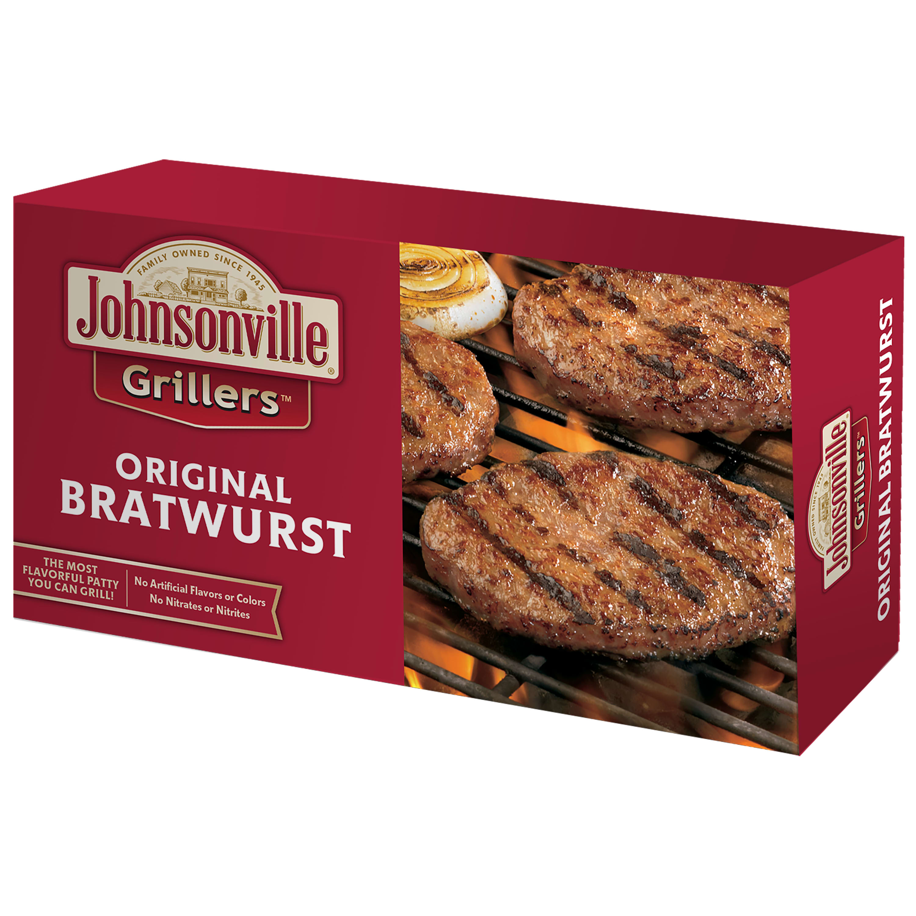 Johnsonville Uncooked Original Bratwurst Pork Sausage Patties 24oz carton