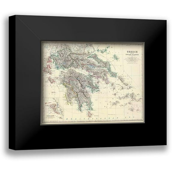 Johnston, Alexander Keith 14x12 Black Modern Framed Museum Art Print Titled - Greece, 1861