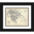 thumbnail image 1 of Johnston, Alexander Keith 14x12 Black Ornate Wood Framed with Double Matting Museum Art Print Titled - Greece, 1861, 1 of 4