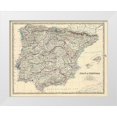thumbnail image 1 of Johnston, Alexander Keith 14x12 White Modern Wood Framed Museum Art Print Titled - Spain, Portugal, 1861, 1 of 4