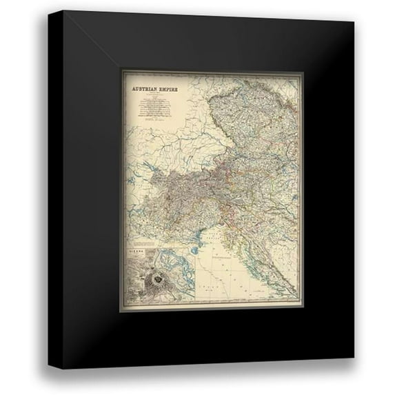 Johnston, Alexander Keith 15x18 Black Modern Framed Museum Art Print Titled - Austria West, 1861