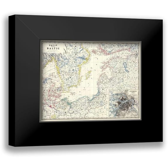 Johnston, Alexander Keith 18x15 Black Modern Framed Museum Art Print Titled - Baltic, 1861