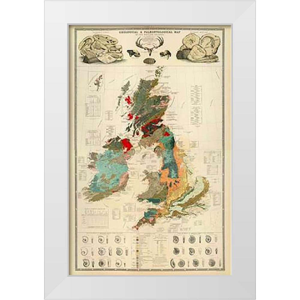 Johnston, Alexander Keith 22x32 White Modern Wood Framed Museum Art ...