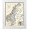 thumbnail image 1 of Johnston, Alexander Keith 26x32 White Modern Wood Framed Museum Art Print Titled - Sweden, Norway, 1861, 1 of 4
