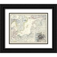 thumbnail image 1 of Johnston, Alexander Keith 32x26 Black Ornate Wood Framed with Double Matting Museum Art Print Titled - Baltic, 1861, 1 of 4