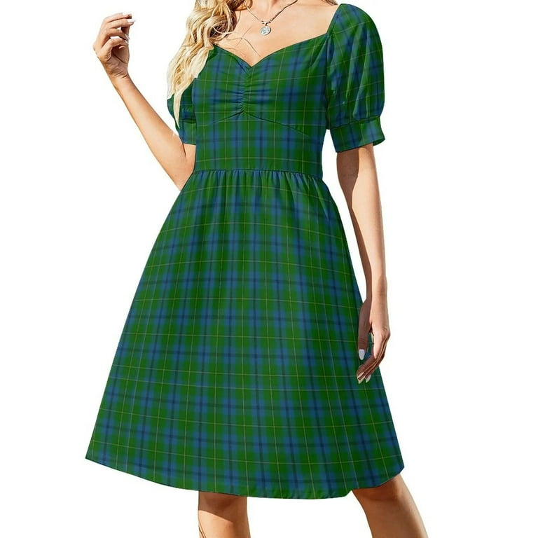 blue dress for baby girl Tartan Red Plaid Cotton Maxi Dress Xs/S / Red main image 1