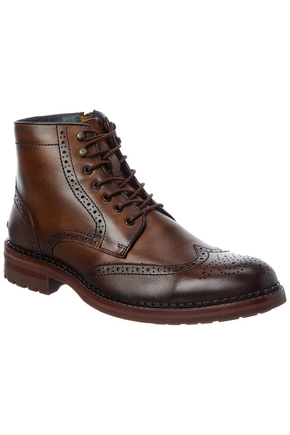 Connelly Wingtip Leather Boot, 9, Brown