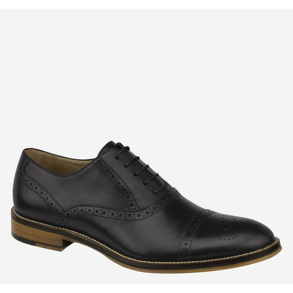 Johnston & Murphy Men's Conard Cap Toe Black Italian Calfskin - 20-8681