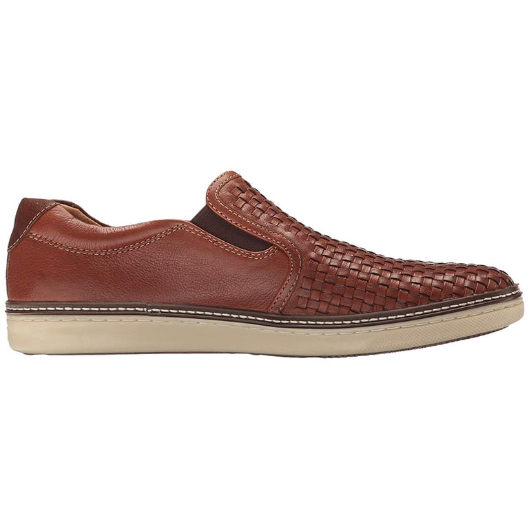 Johnston & Murphy McGuffey Leather Woven Slip-on Loafers Brown 25-1382 Men\'s 9.5 JM Johnston Murphy McGuffy 25-1382 Mens 9.5 M Woven Leather  main image 3