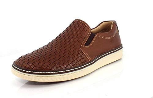 JOHNSTON MURPHY 251382 PF50 MCGUFFEY WOVEN SLIP ON MEN\'S SHOES 8 M TAN LEATHER Amazon.com | Johnston & Murphy Men main image 2