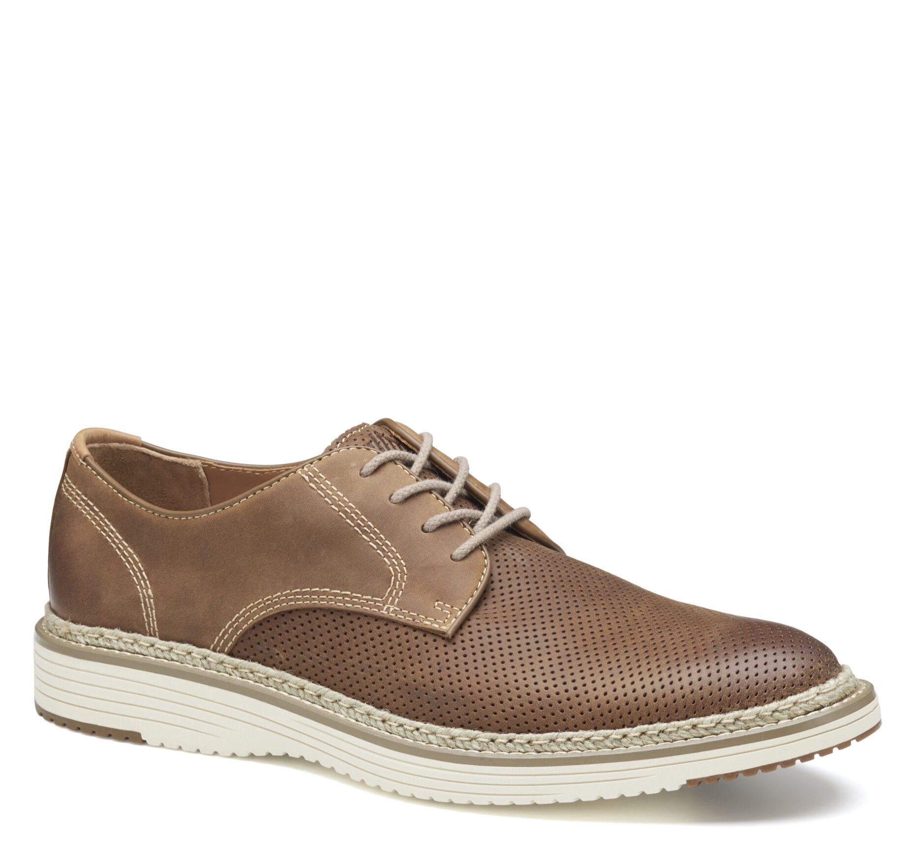 Johnston & Murphy Upton Cap Toe Men's Dress Shoes | Business Casual Leather Shoes With Memory Foam | Light & Flexible