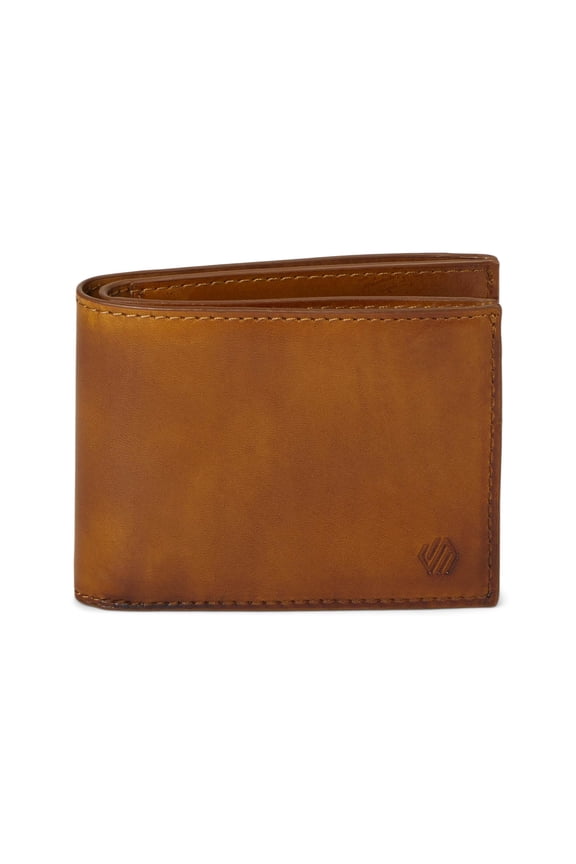 , Mens, Hudson Burnished Billfold Wallet, Brown, One Size Y101