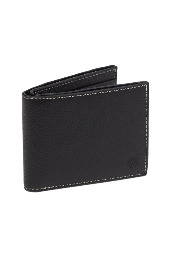 Mens Kingston Billfold Wallet Black Pebbled One Size Y101