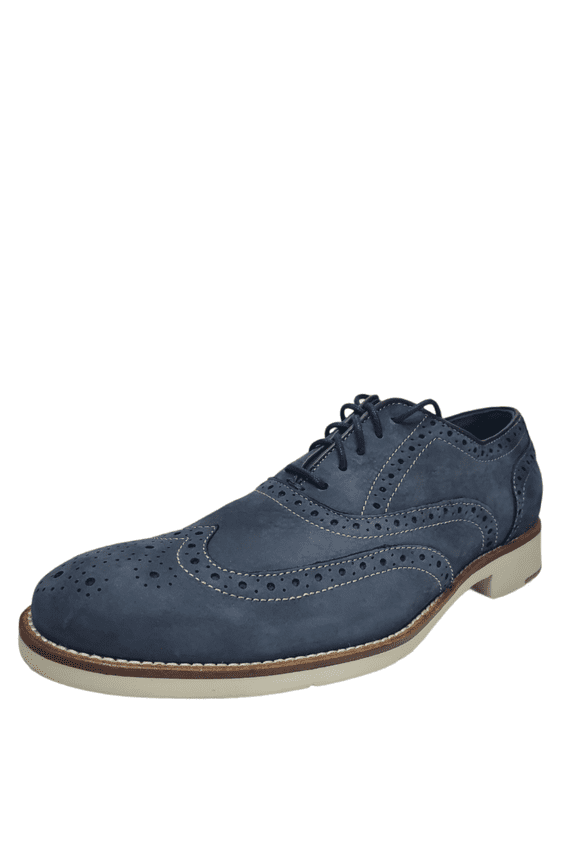 Johnston Murphy Mens Watkins Wingtip Oxfords Nubuck Navy 9.5 M