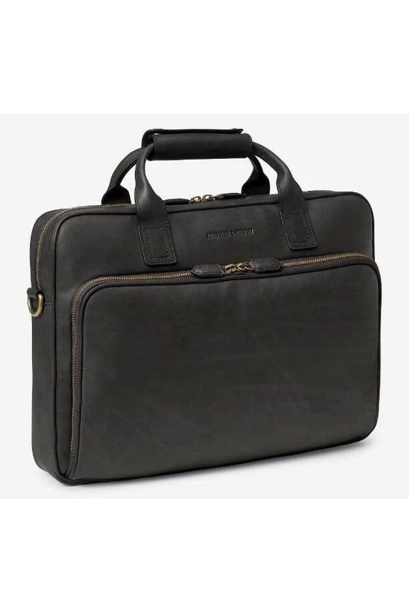 Rhodes Leather Breifcase Business Case - Black