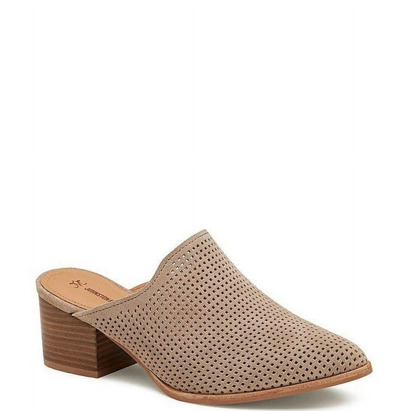 Johnston & Murphy Women's Trista Perfed Mule Taupe Suede - 78-21703