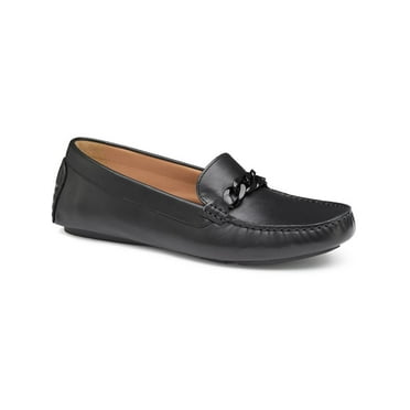 Johnston & Murphy Womens Maggie Faux Leather Slip On Loafers