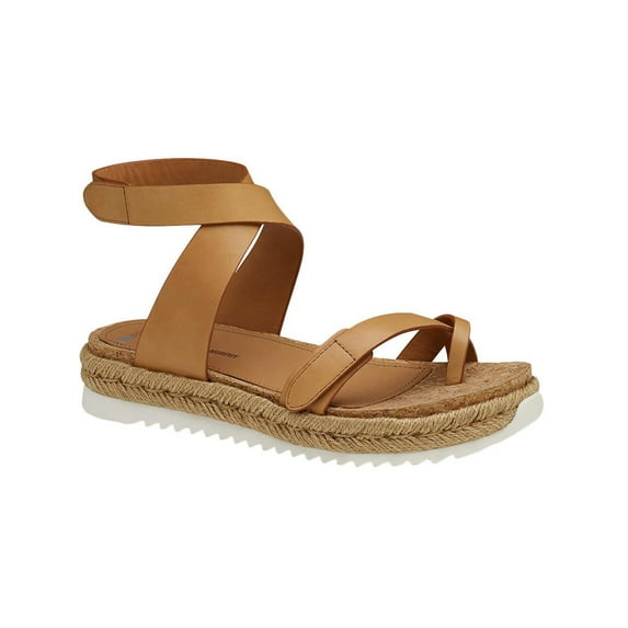 Johnston & Murphy Women's Michelle Ankle-Strap Thong Sandal Tan Calfskin - 78-14443