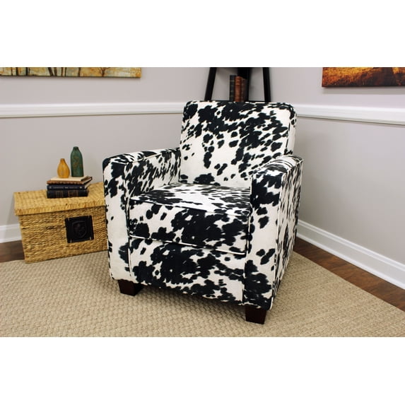 Johnston Trackarm Lounge Chair - Cowhide Black