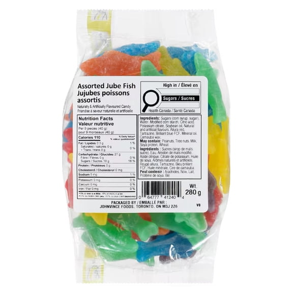 Johnvince Foods Assorted Jube Fish 280g (9.9 oz) - Canadian Candy
