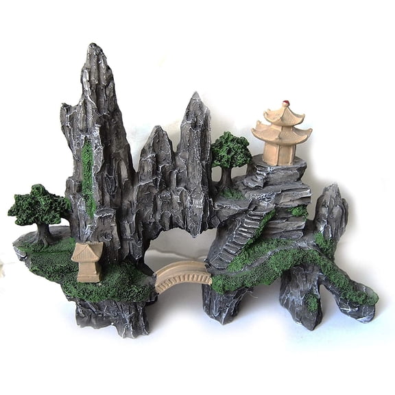 Joice Gift Large Aquarium Ornament Decorations Fish Tank Mountain Cave Landscape