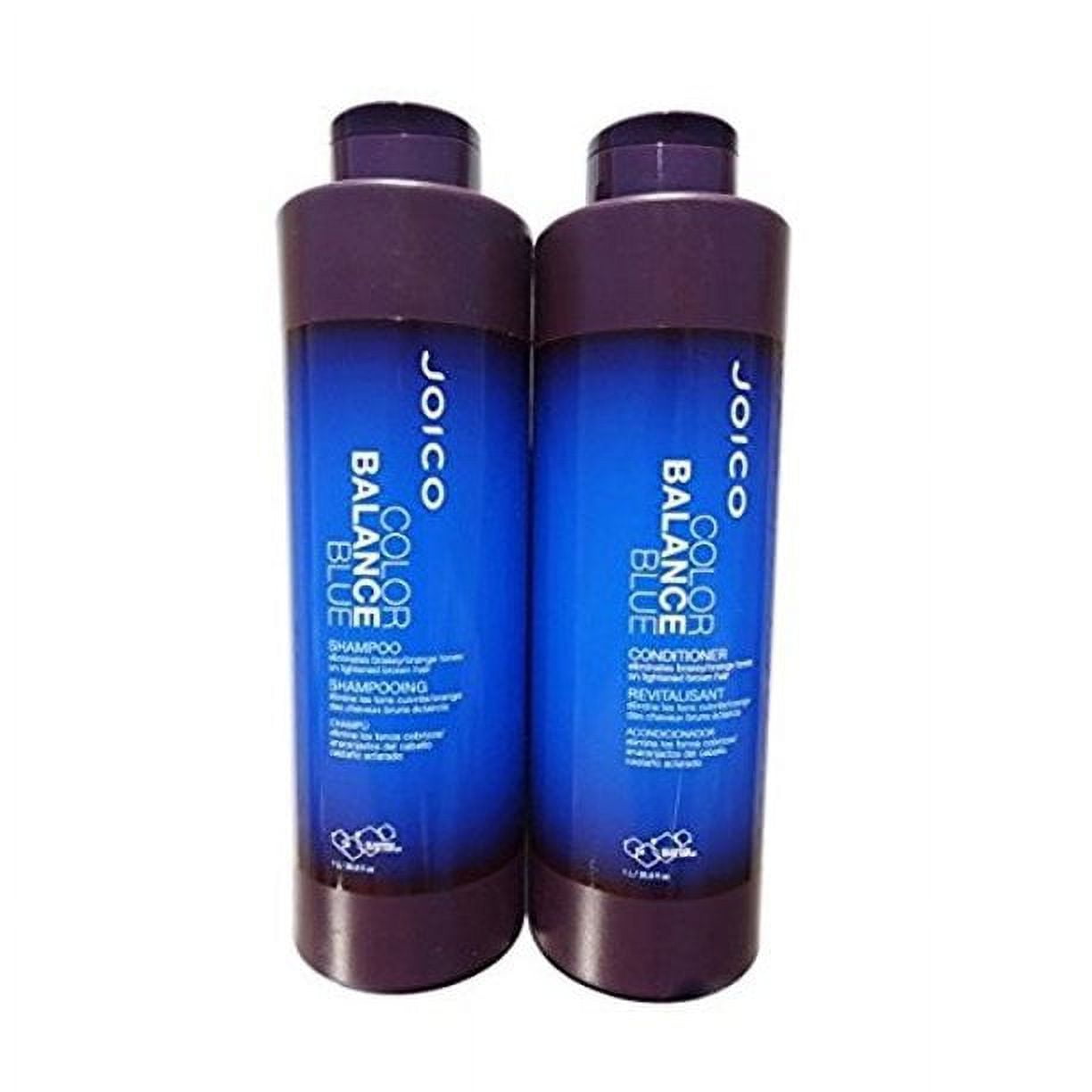 Joico Hair Colored Balance Blue Shampoo & Conditioner 33.8 Oz Liter Duo