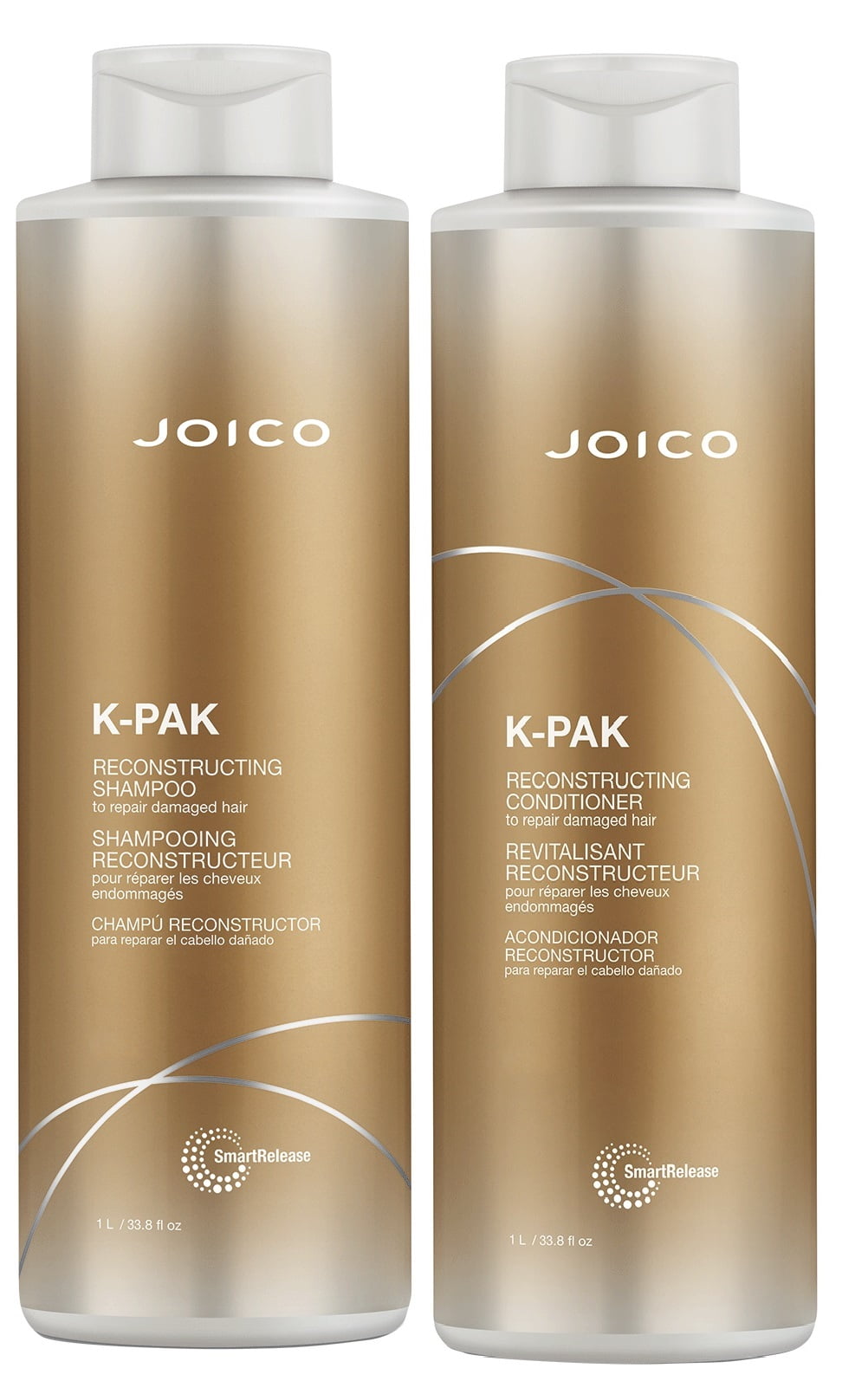 Joico K-Pak Shampoo and Conditioner Liter Duo Set, 33.8 oz